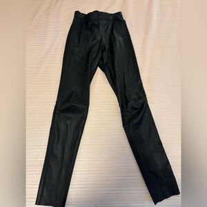 Charlotte Brody Black Leather Pants Size 2